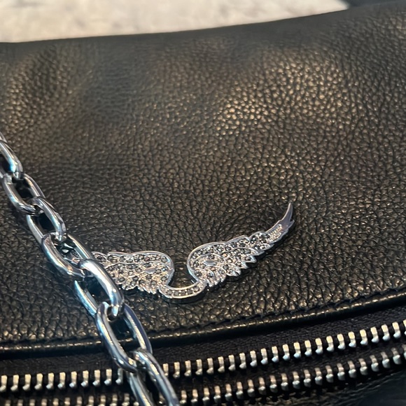 😘😘 Cool Zadig$Voltaire black crossbody bag and silver chain 😘😘 - Picture 2 of 13